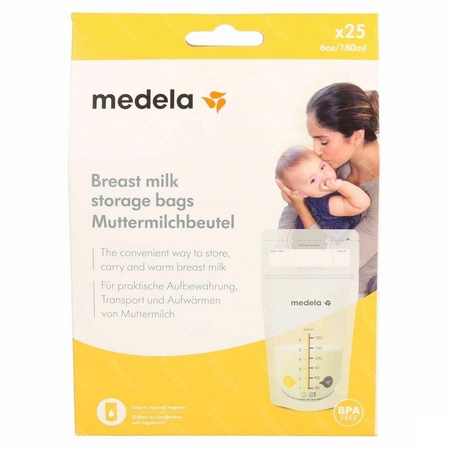 Medela Zakjes Voor Moedermelk 180ml 25