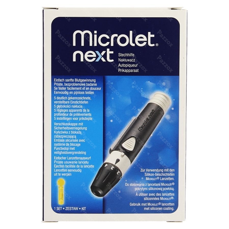 Ascensia Microlet Next Prikker + 10 Naalden