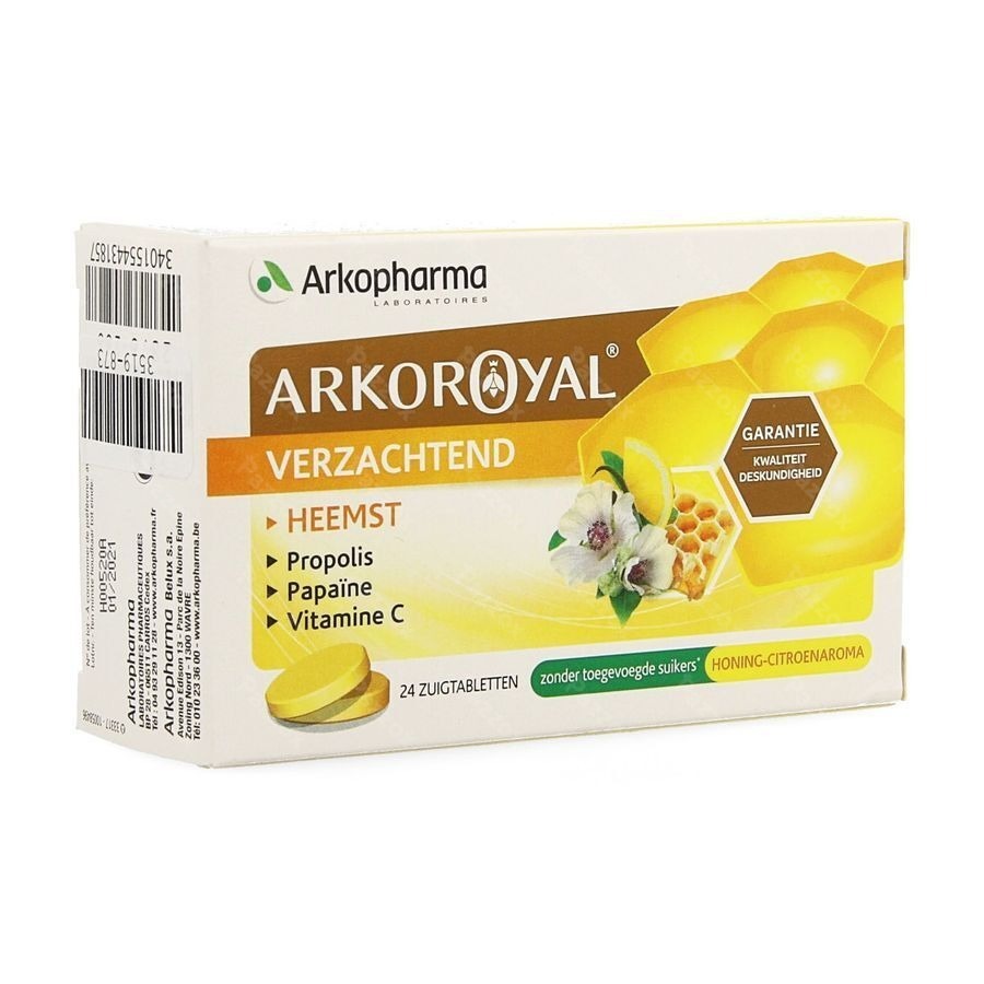 Arkoroyal Propolis Papaine Honing Pastilles 24