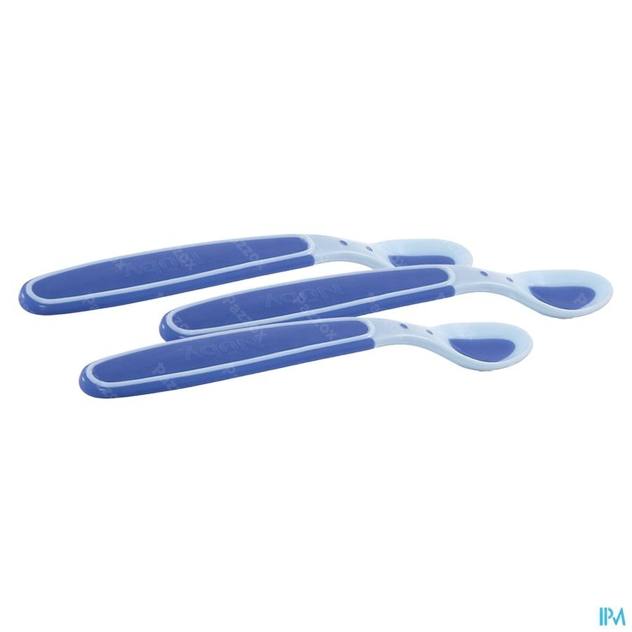 Nûby Zachte en warmtegevoelige lepel - 3stk - 3m+ 