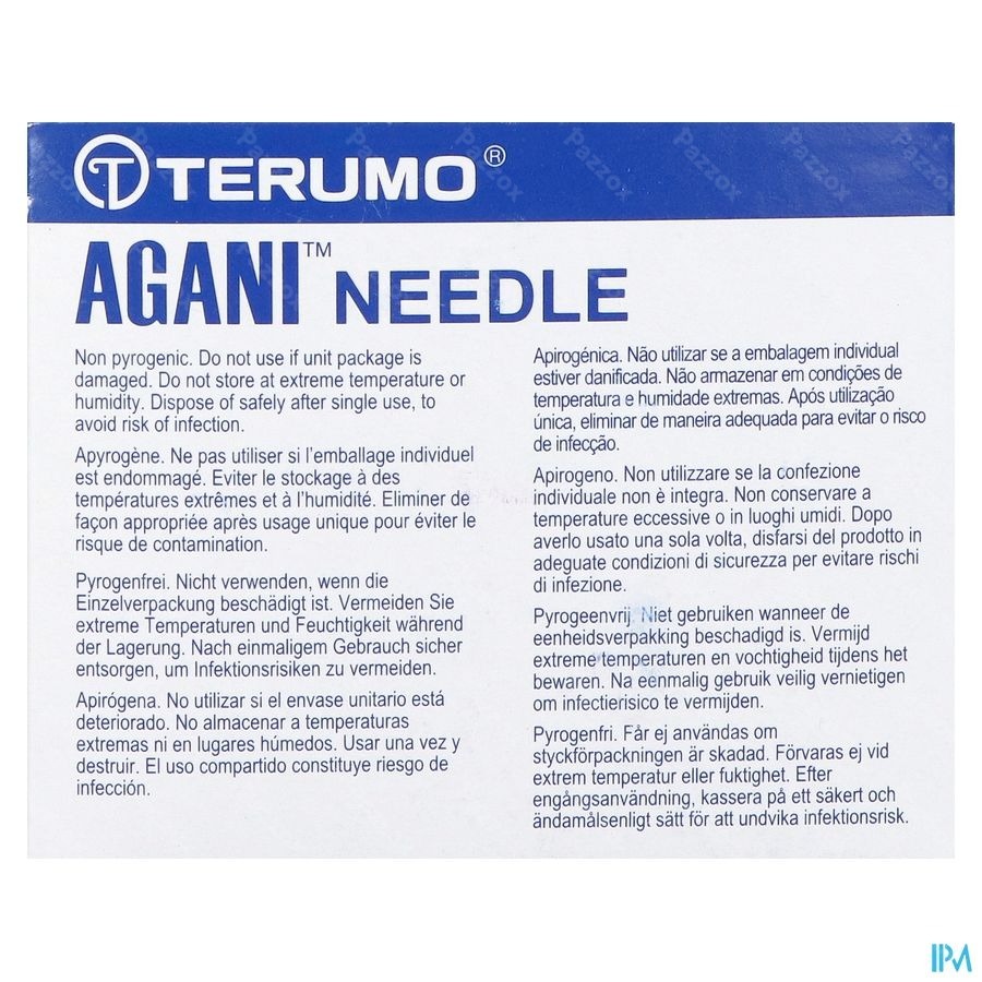 Terumo Naald Agani 21g 5/8 Rb Groen 100