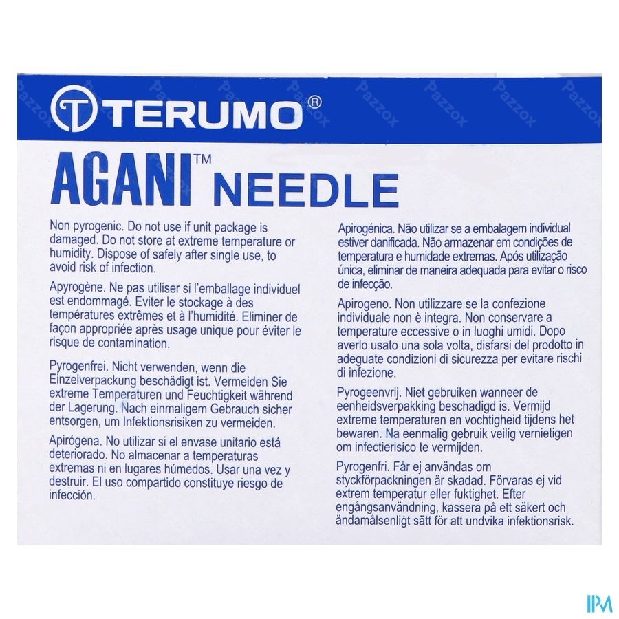 Terumo Naald Agani 22g 1 1/4 Rb Zwart 100