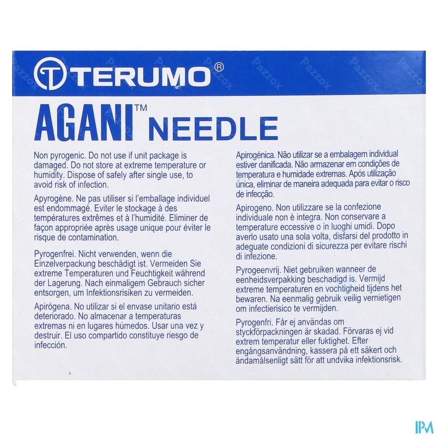 Terumo Naald Agani 23g 1 Rb Blauw 100