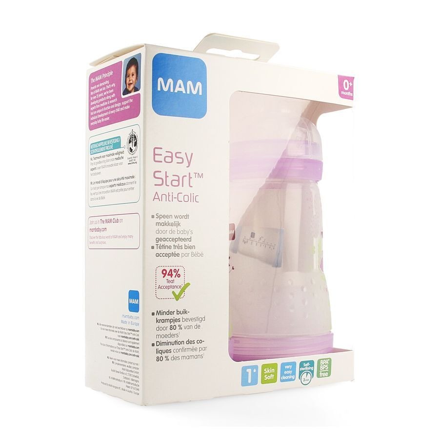 Mam Zuigfles Easy Start A/colic Meisje 260ml