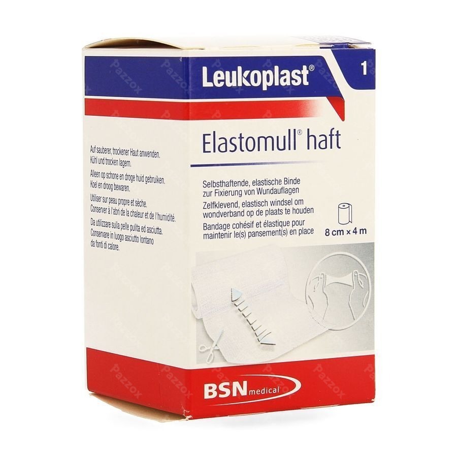 Elastomull Haft 8cmx4m 1 Leukoplast