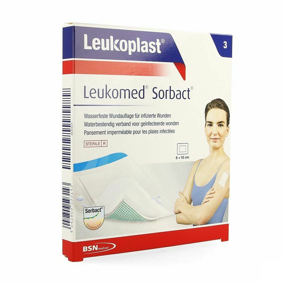 Leukomed Sorbact 8cmx10cm 3 Leukoplast afbeelding 1