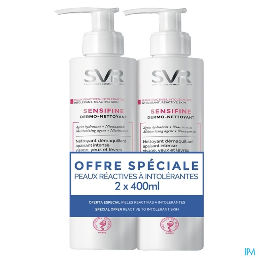 SVR Sensifine Gezichtsreiniger Duopack 2x400ml