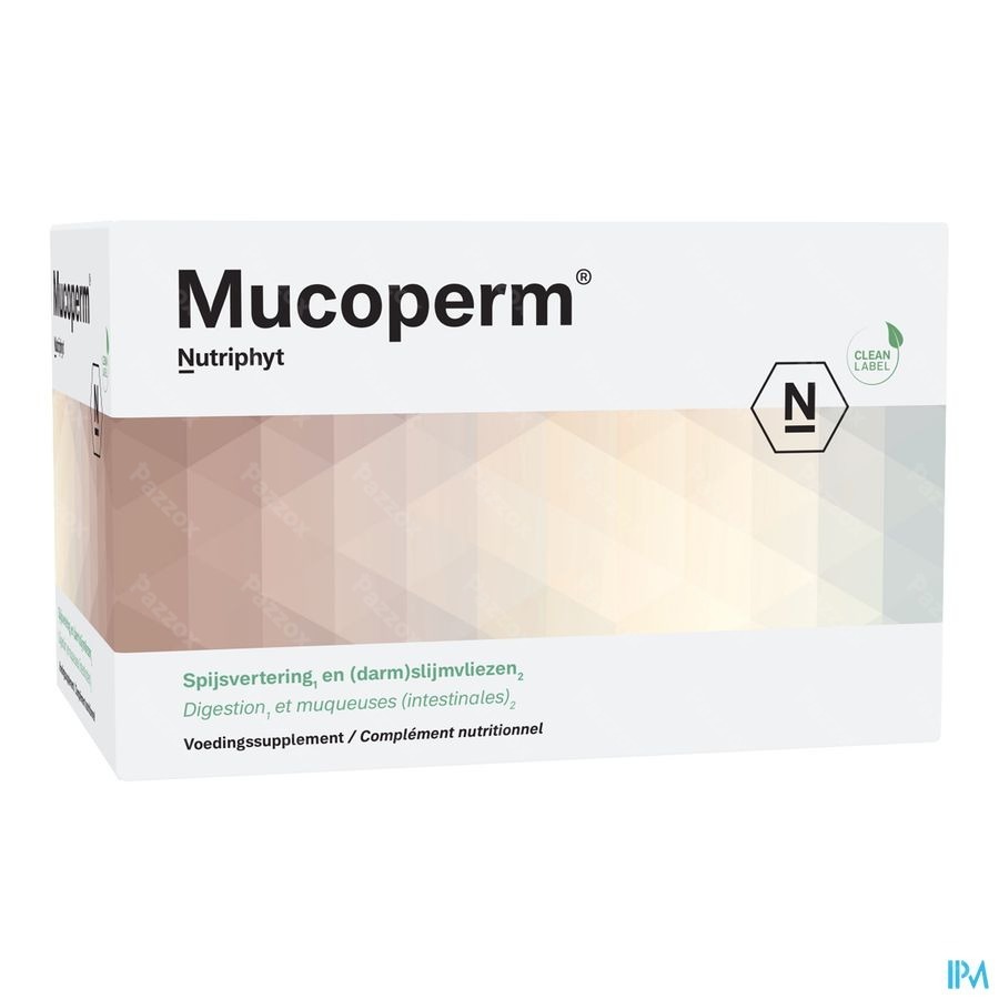 Nutriphyt Mucoperm Voedingssupplement Spijsvertering En (darm) Slijmvliezen 60 Zakjes 240g
