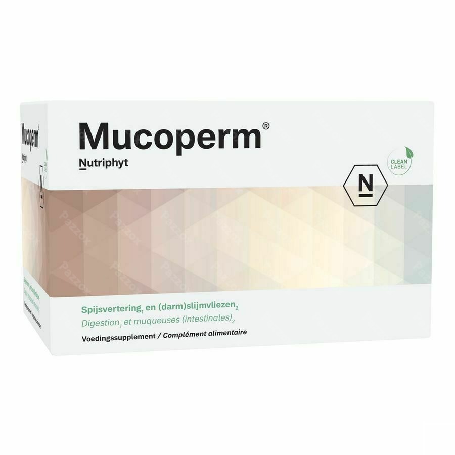 Nutriphyt Mucoperm Voedingssupplement Spijsvertering En (darm) Slijmvliezen 60 Zakjes 240g