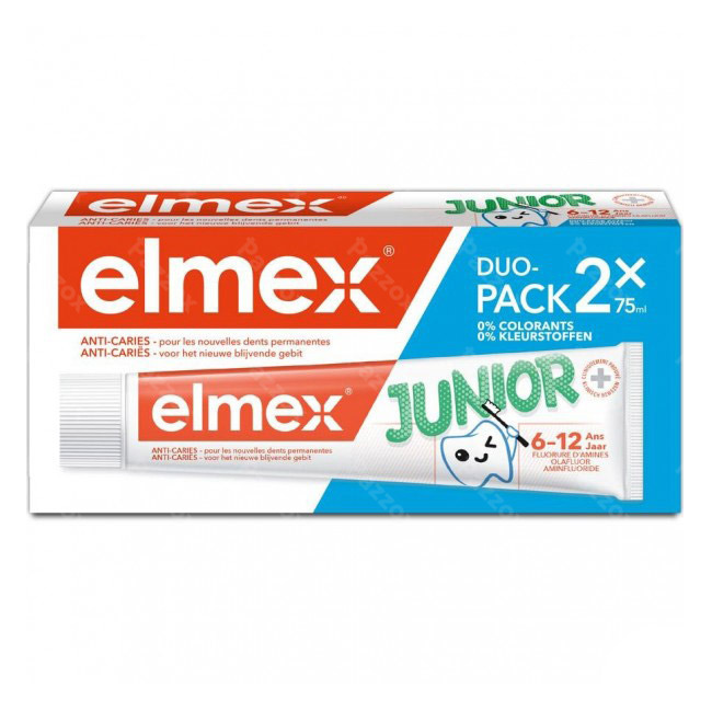 Elmex Junior Tandpasta 6-12 Jaar 2x75ml