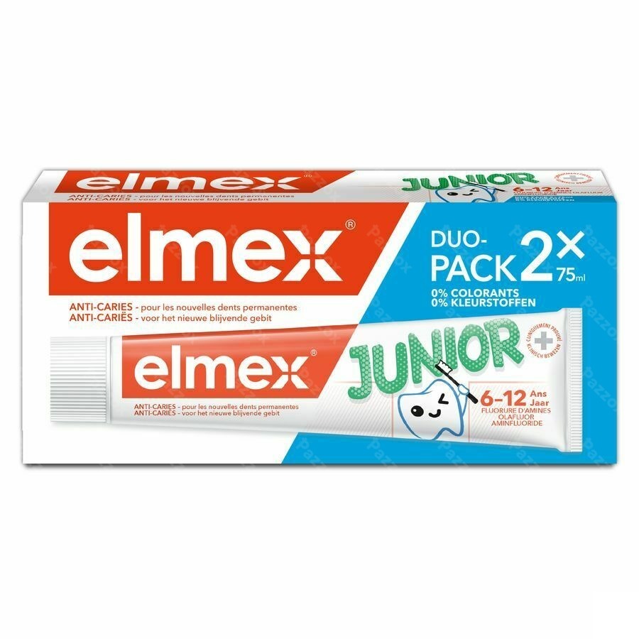 Elmex Junior Tandpasta 6-12 Jaar 2x75ml