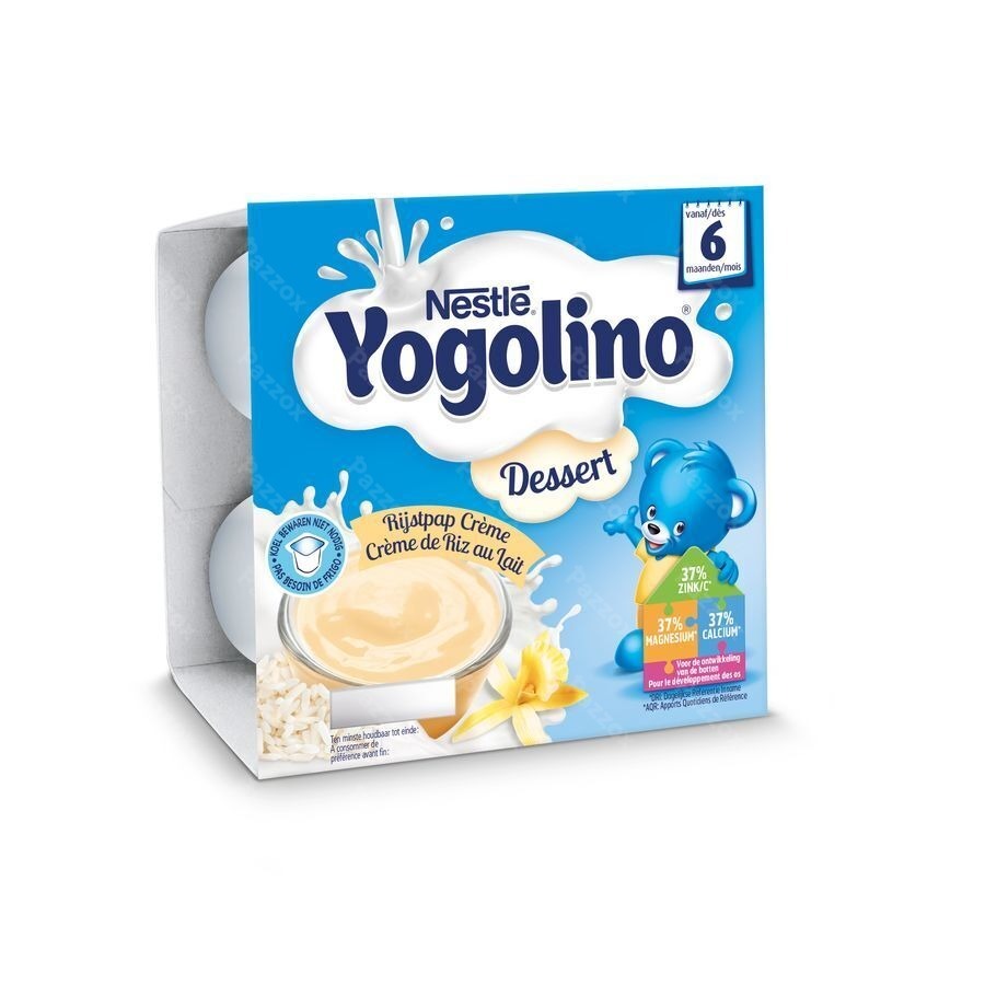 Nestle Yogolino Dessert Rijstpap Creme Riz au Lait Pot 4x100g