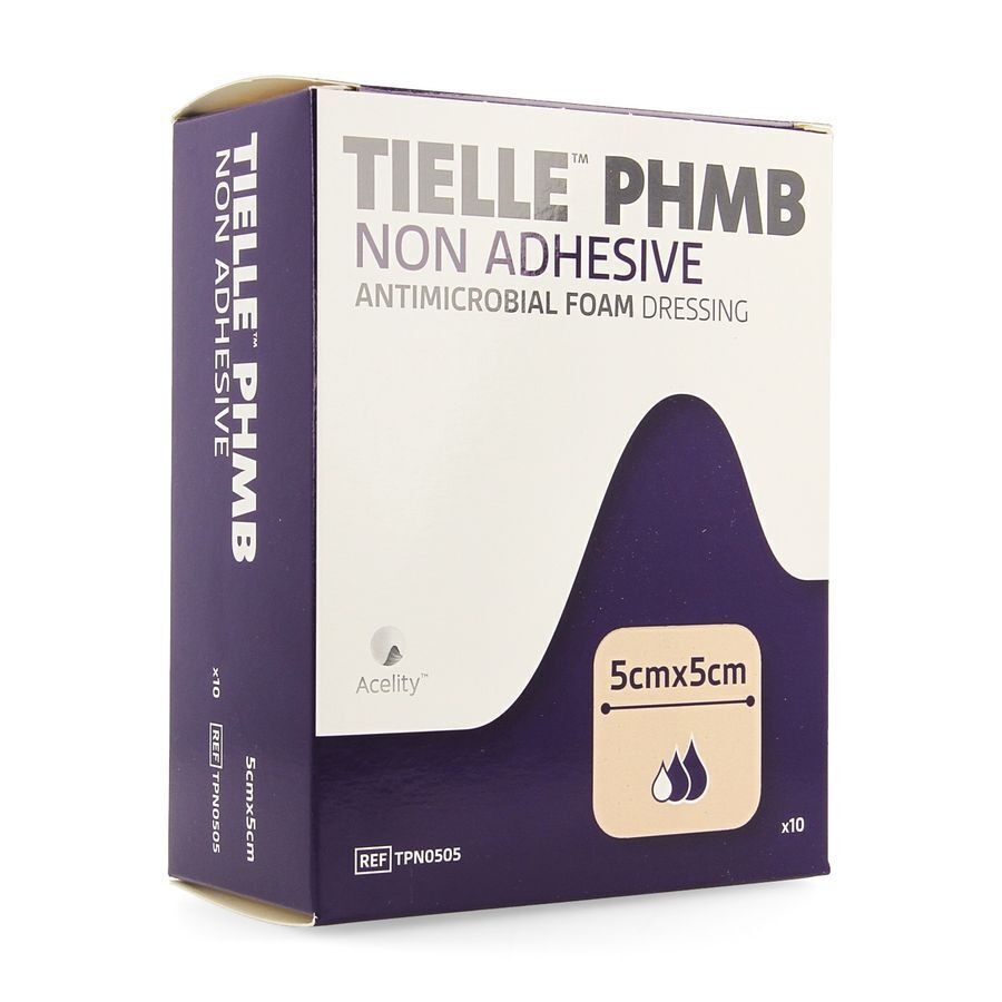 Tielle Phmb Hydropolymeer Verband 5,0x 5,0cm 10