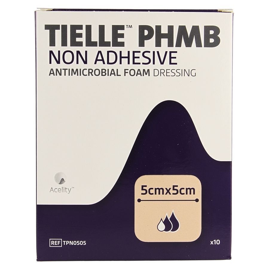 Tielle Phmb Hydropolymeer Verband 5,0x 5,0cm 10
