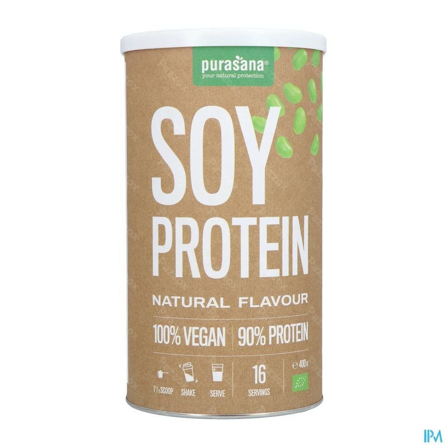 Purasana Vegan Proteïne Soja 90% Naturel Smaak 400g