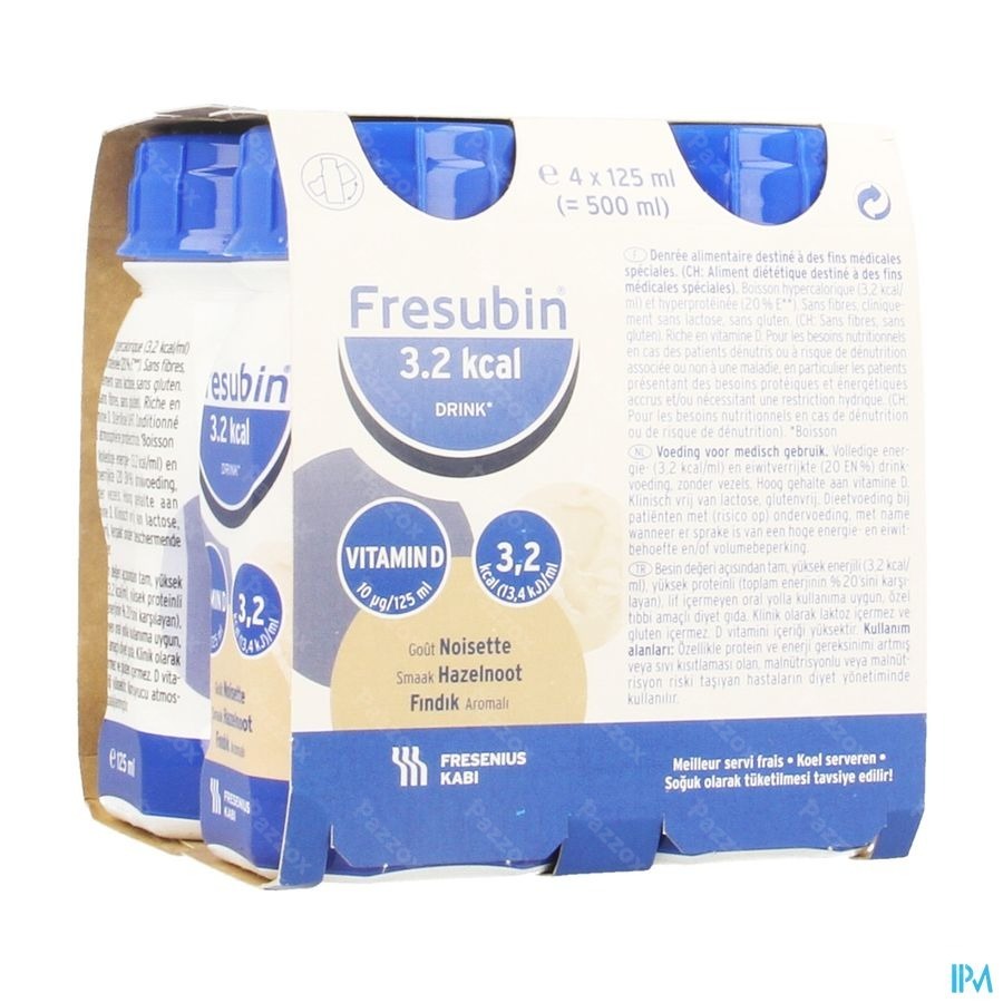 Fresubin 3,2 Kcal Drink 125ml Noisettes/hazelnootjes