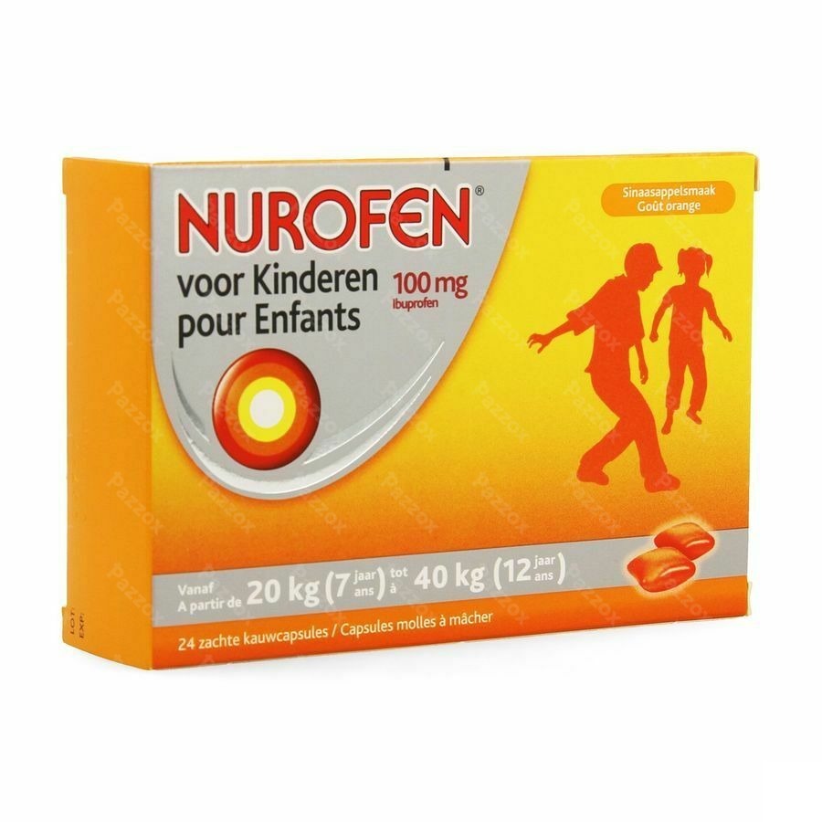 Nurofen Kind 100mg Zachte Kauwcaps 24