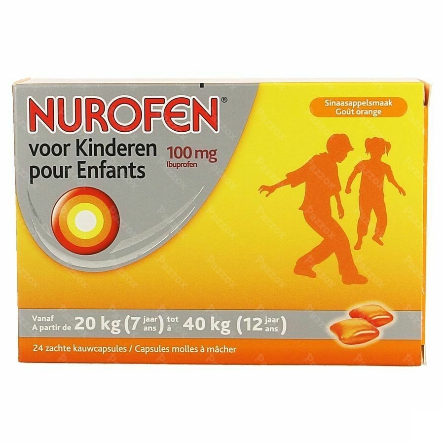 Nurofen Kind 100mg Zachte Kauwcaps 24