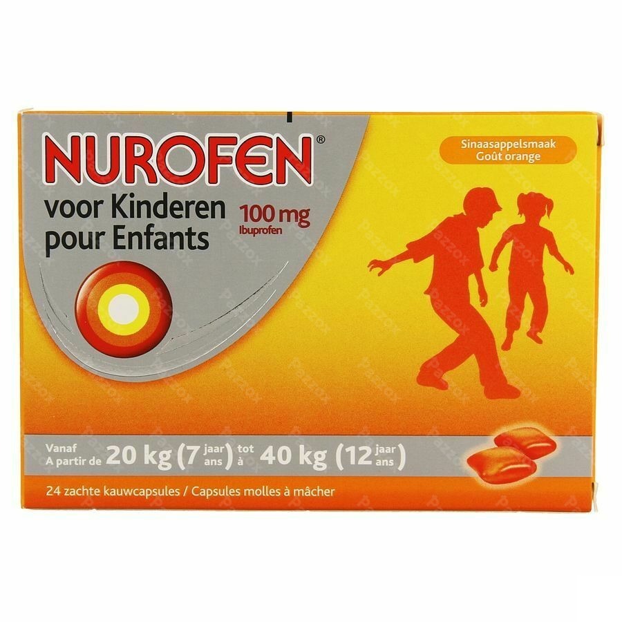 Nurofen Kind 100mg Zachte Kauwcaps 24