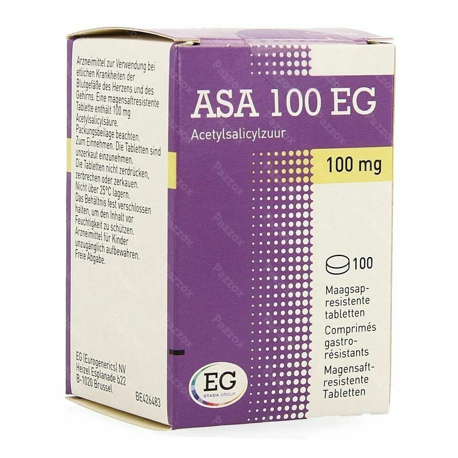 Asa 100 EG Tabl Maagsapresistent 100 X 100Mg Pot