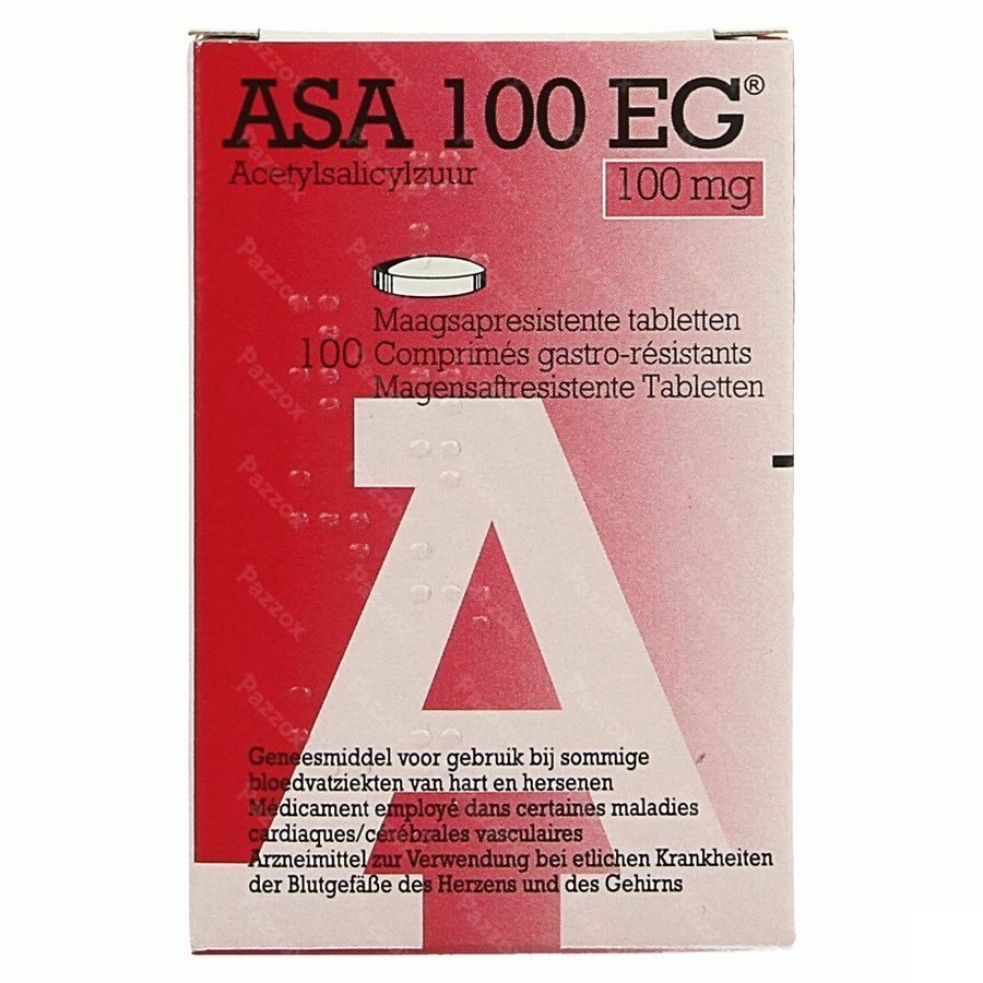 Asa 100 EG Tabl Maagsapresistent 100 X 100Mg Pot