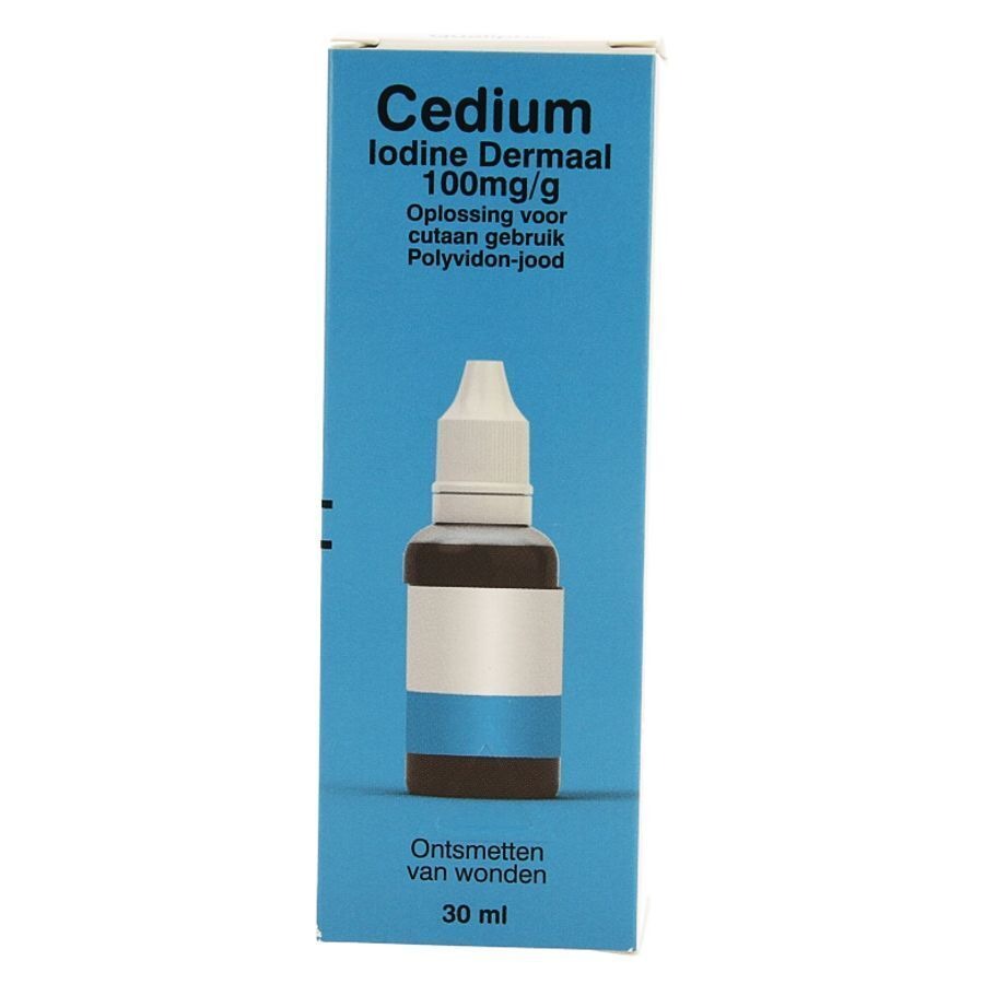 Cedium Iodine Dermaal 100mg/g Opl Cutaan Gebr.30ml