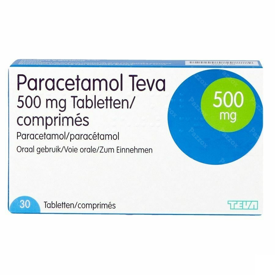 Paracetamol Teva 500mg 30 Tabletten