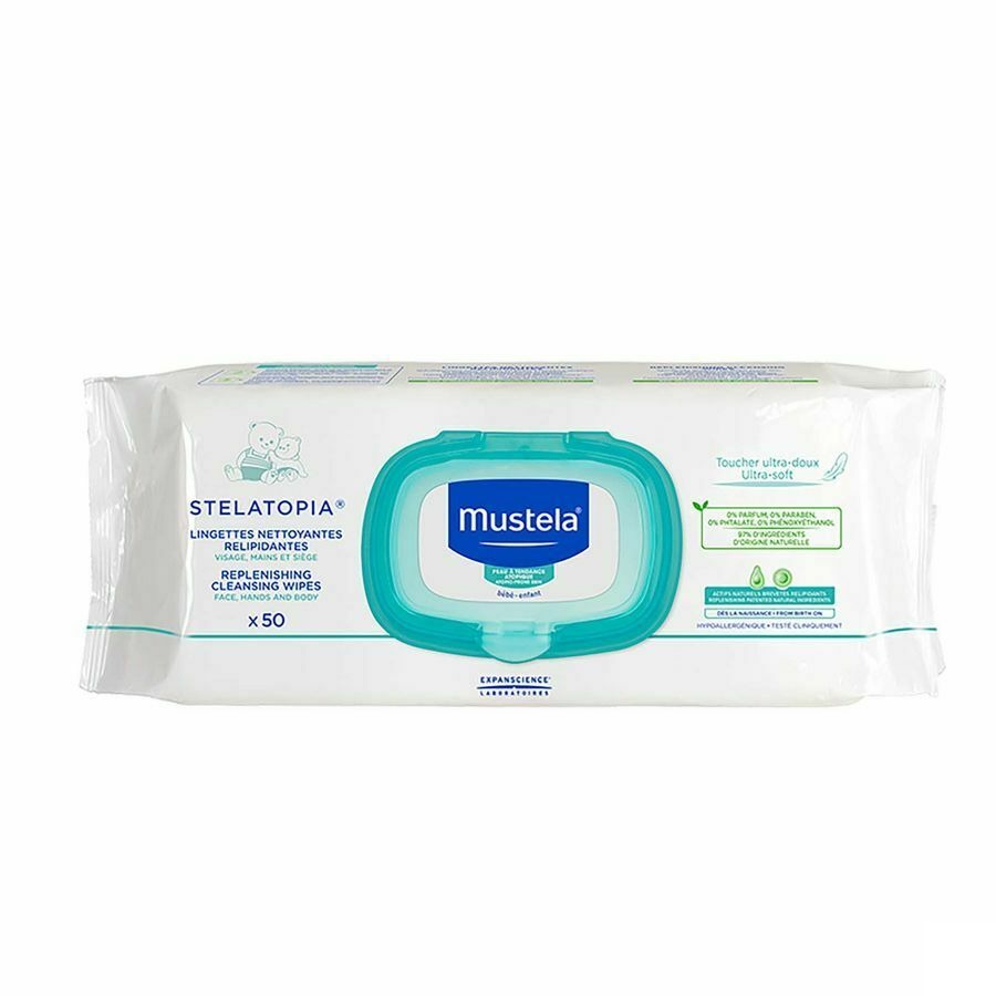 Mustela Stelatopia Reinigende Doekjes 50stuks