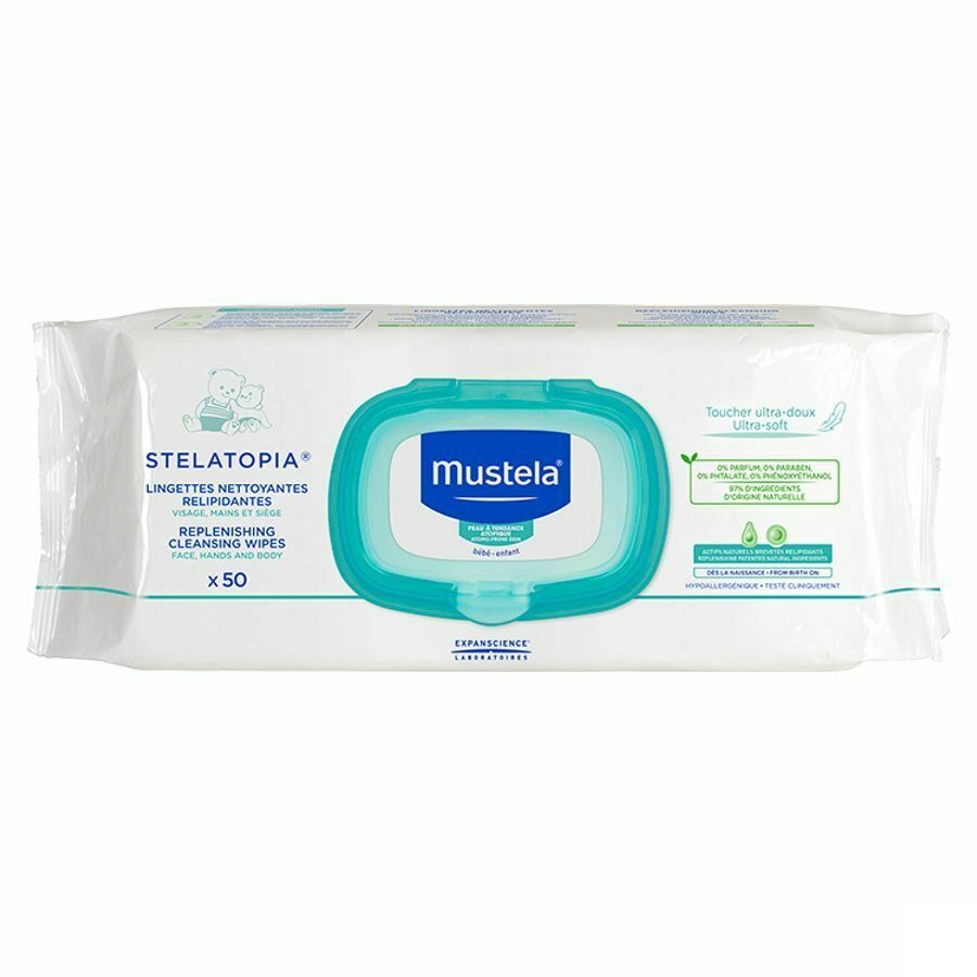 Mustela Stelatopia Reinigende Doekjes 50stuks