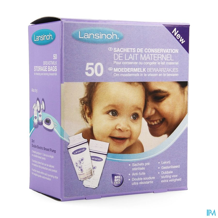Lansinoh Moedermelk Bewaarzakjes 50