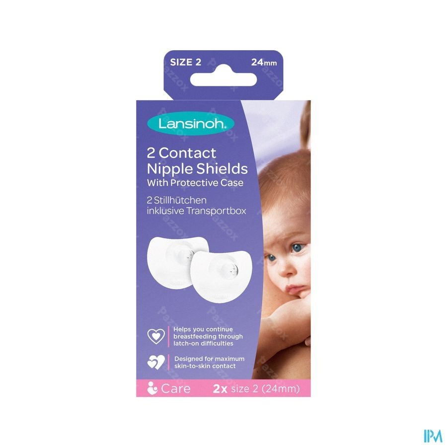 Lansinoh Tepelhoedjes 24mm 2 Stuks + Beschermdoos