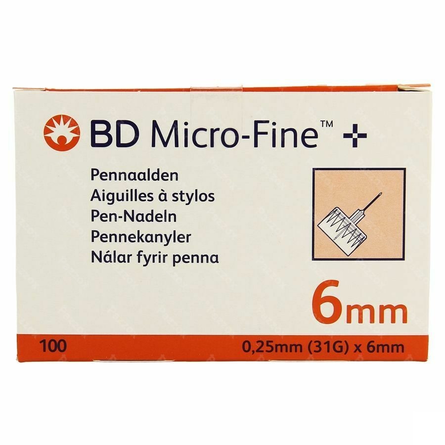 Bd Microfine Pennaalden 0,25mm 31g 6mm 100 320734