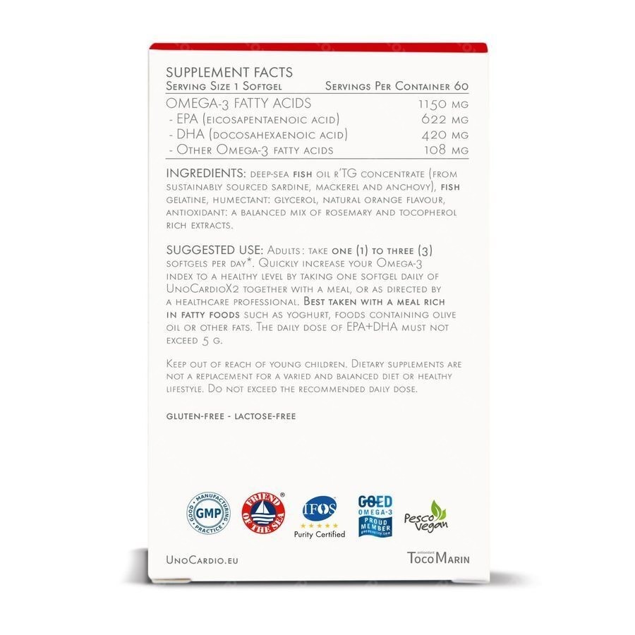 Unocardio X2 60 Softgels