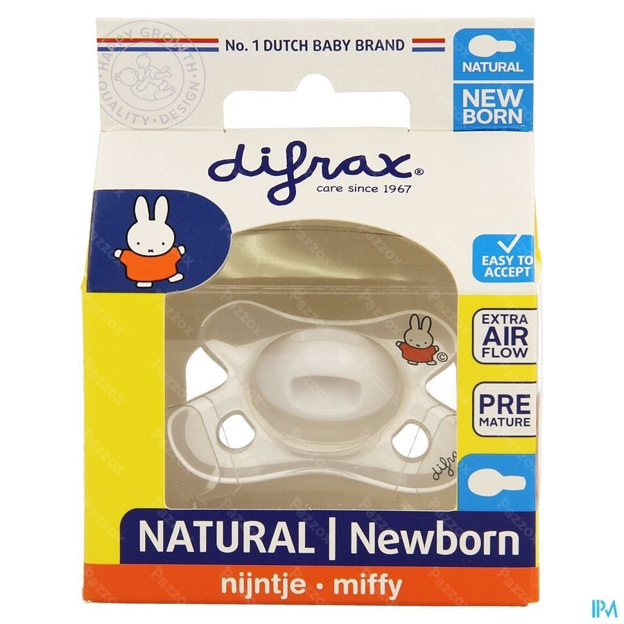 Difrax Fopspeen Natural Newborn Nijntje
