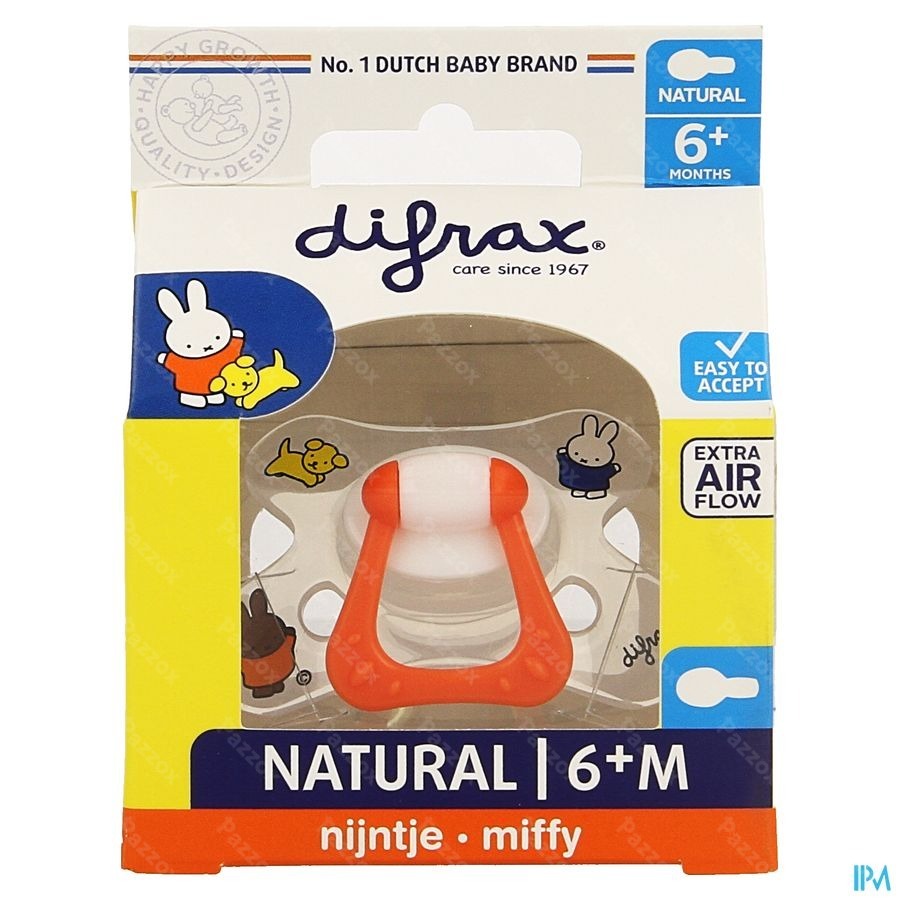 Difrax Fopspeen Natural 6m+ Nijntje