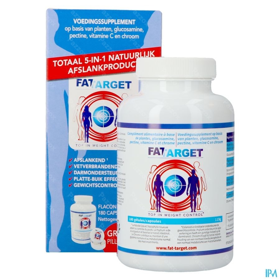 Fat Target Voedingssupplement Vetverbranding 180 Capsules