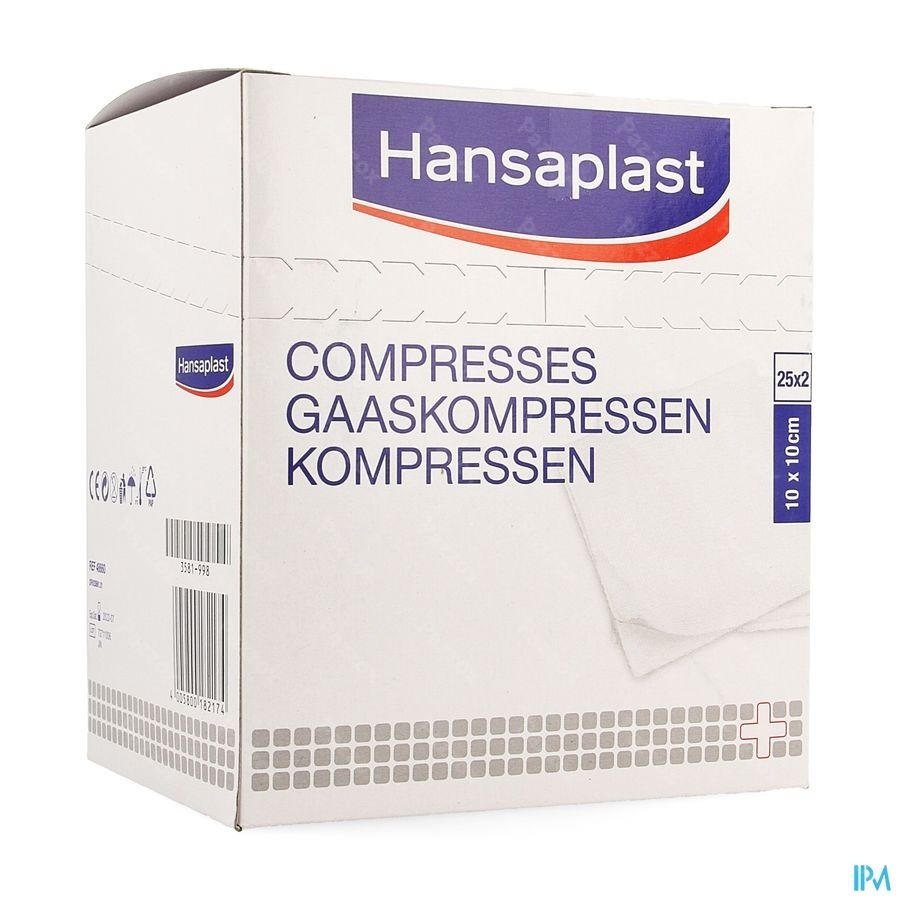 Hansaplast Gaaskompres Zacht 50 Stuks