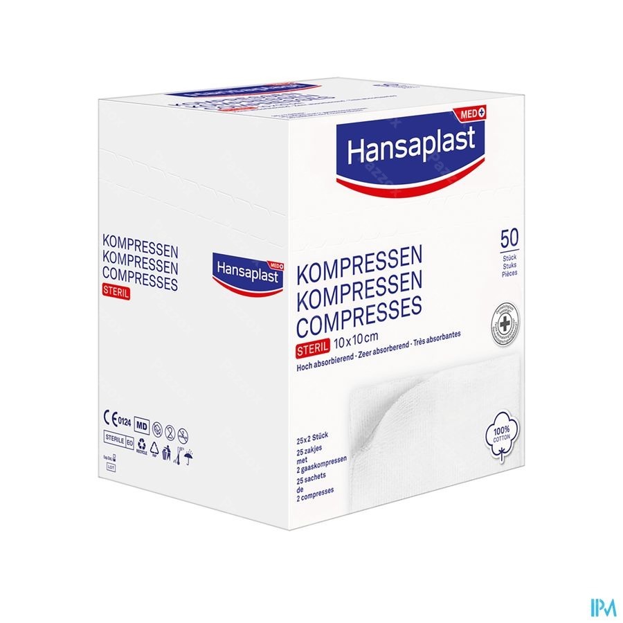 Hansaplast Gaaskompres Zacht 50 Stuks
