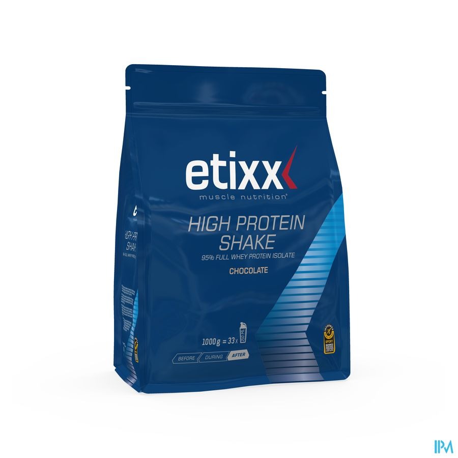 Etixx High Protein Shake Chocolate Pdr 1000g