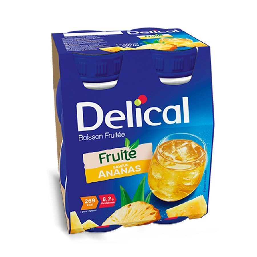 Delical Vruchtendrank Ananas 4x200ml