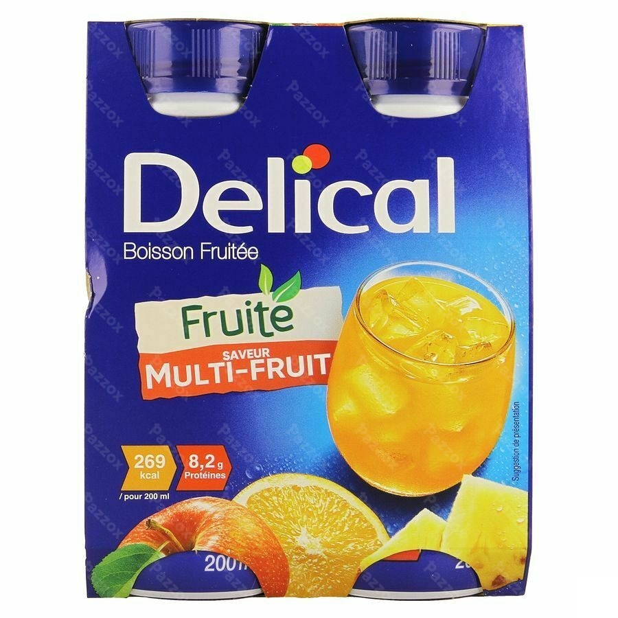 Delical Fruitdrink Multivruchten 4x200ml