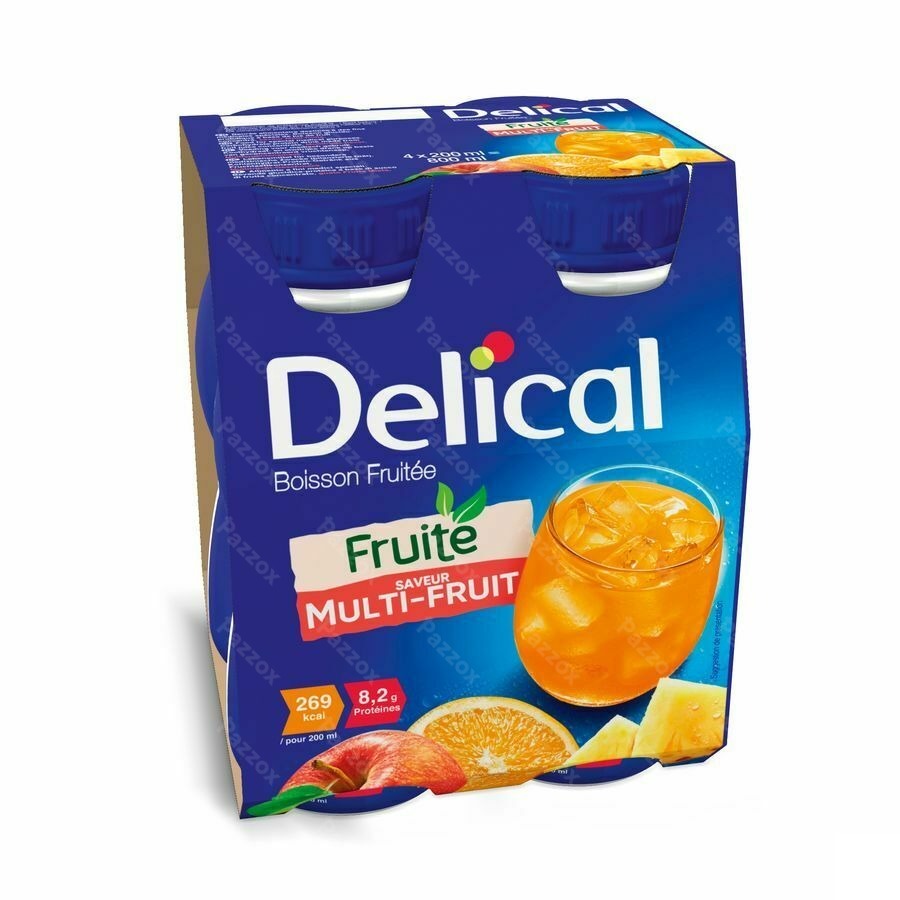 Delical Fruitdrink Multivruchten 4x200ml