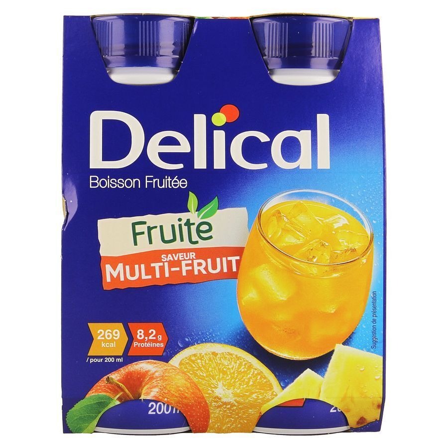 Delical Fruitdrink Multivruchten 4x200ml
