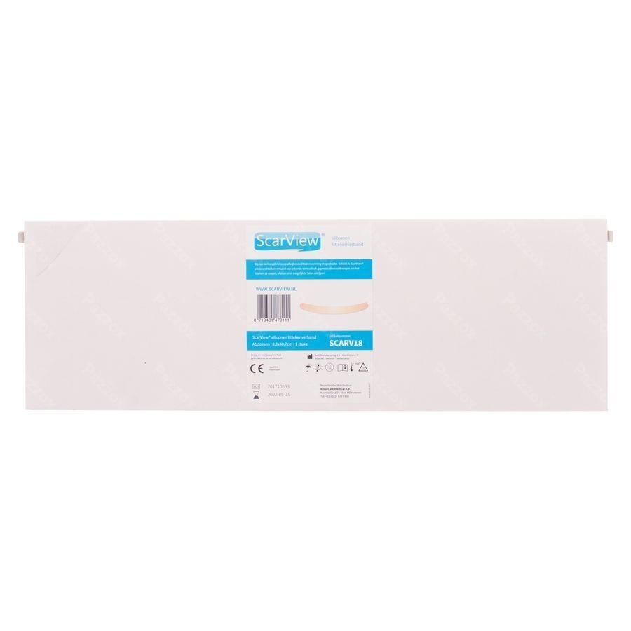Scarview Elastic Abdomen Sil 8,3x37cm 1 Scarv18