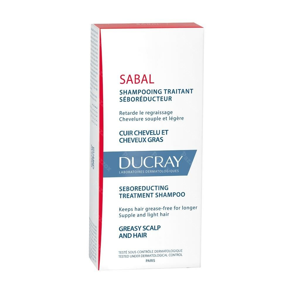 Ducray Sabal Talgregulerende Shampoo Vet Haar en Seborroe 200ml