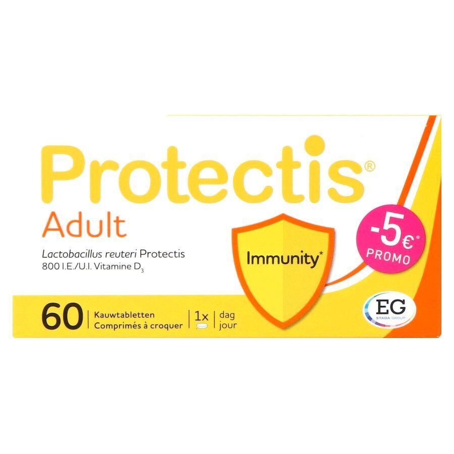 Protectis Adult Voedingssupplement Immuniteit 60 Kauwtabletten