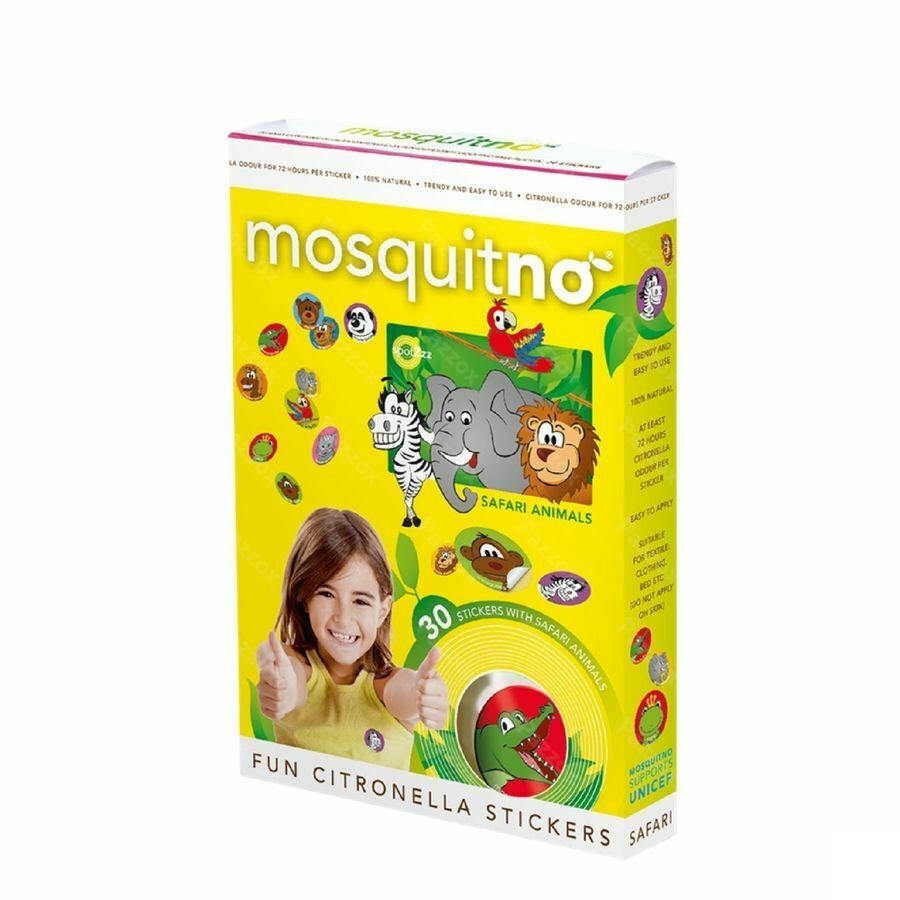 Mosquitno Spotz Citronella 30 Stickers Safari 