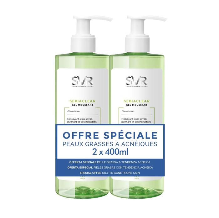 SVR Sebiaclear Gel Moussant Duo 2x400ml