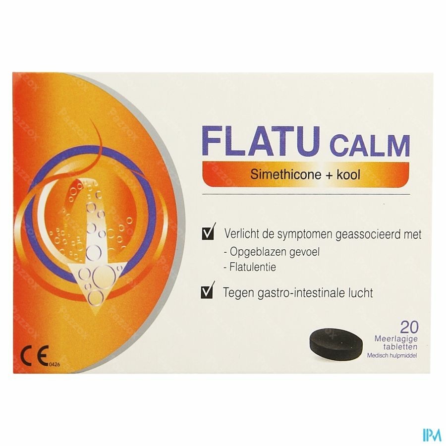 Flatu Calm Opgeblazen Gevoel en Winderigheid 20 Tabletten