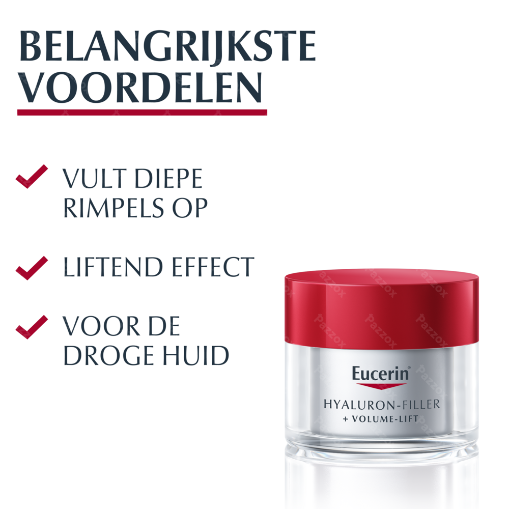Eucerin Hyaluron-Filler + Volume-lift Dagcrème Anti-Age en Rimpels Droge Huid SPF 15 50ml